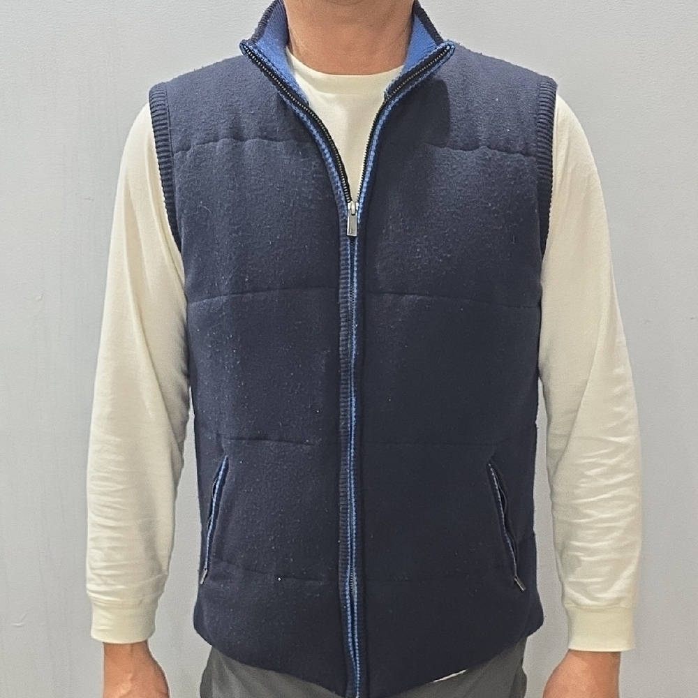 Faconnable Dark Blue Sleeveless Vest